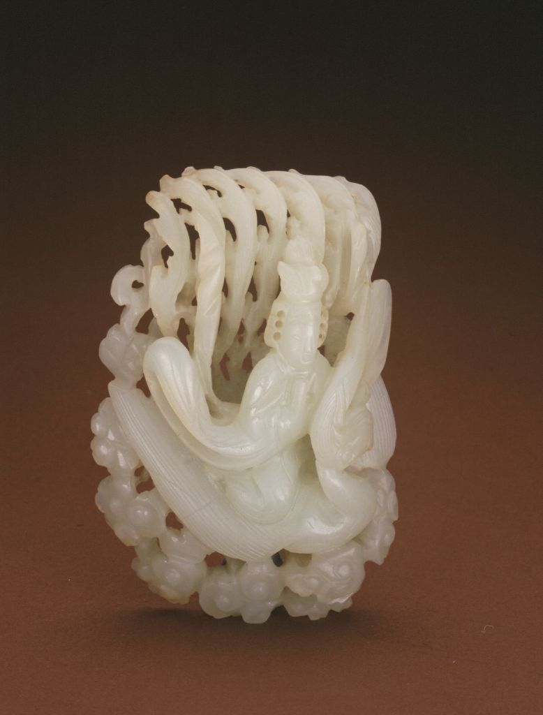 图片[1]-White Jade Riding Phoenix Immortal-China Archive